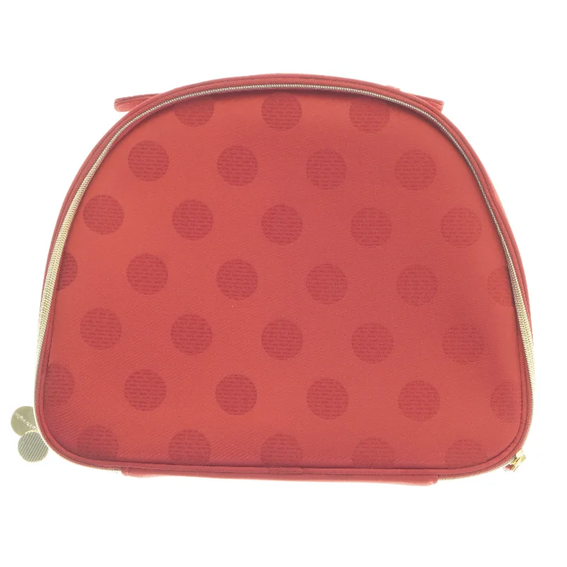 Rød prikmønstret taske estee lauder (str. 17x32,5 cm)