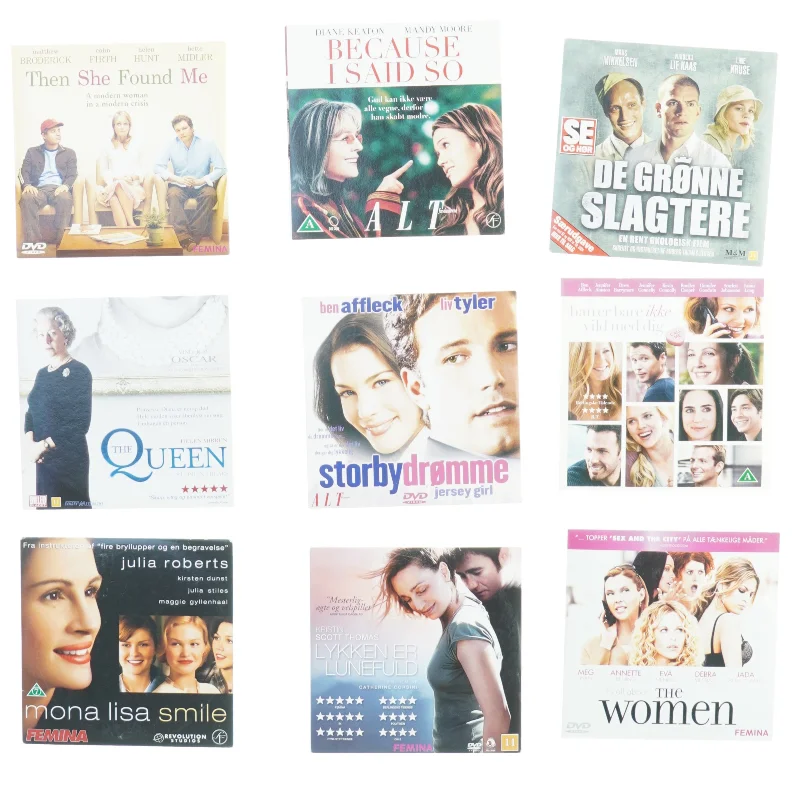 Blandede dvd'er 9 styks 