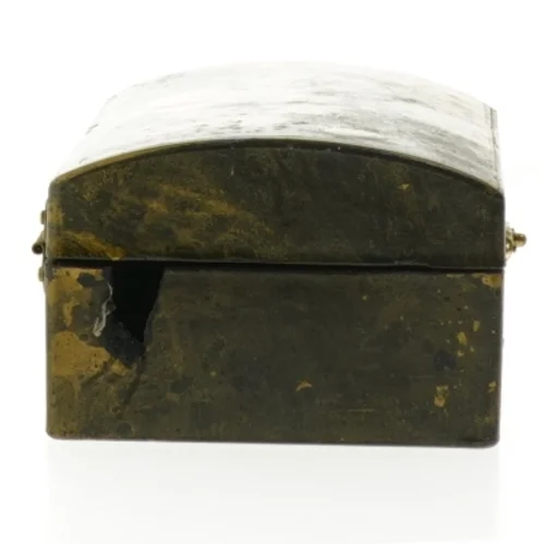 Vintage cigaretetui med blomstermotiv (str. 14x9 cm)