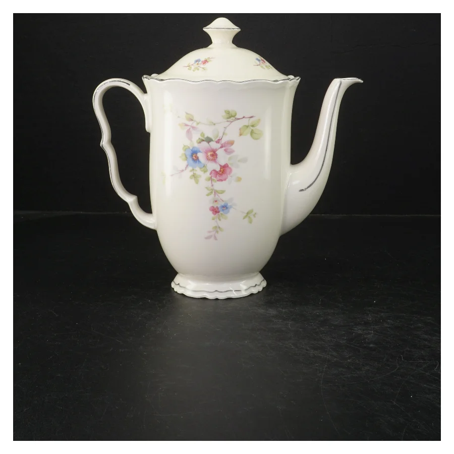 Porcelæn te-kande med blomstermotiv fra Epiag (str. 22 cm)