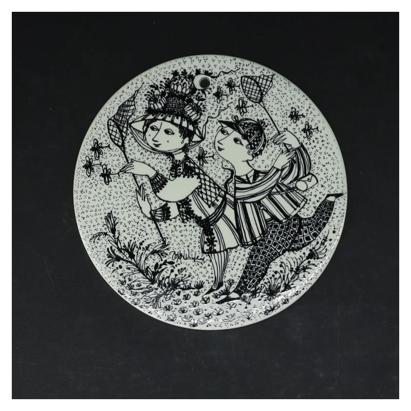 Dekorative platter med illustrationer, Bjørn Wiinblad fra Nymølle (str. 4 styk. ø. 15 cm)