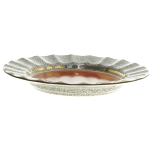 Crackle glaseret keramikfad fra Royal Copenhagen (str. Ø. 17 cm)