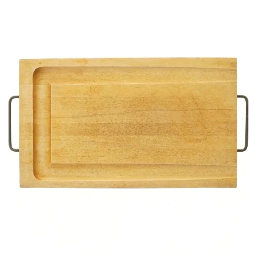 Træskærebræt med håndtag (str. 56x33,5 cm)