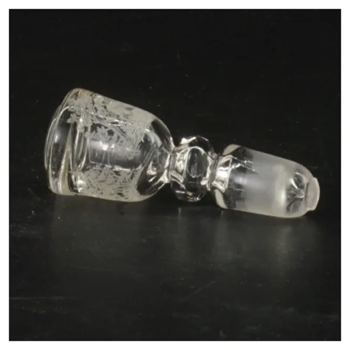 Glasflaskeprop med indgravering (str. 9x2 cm)