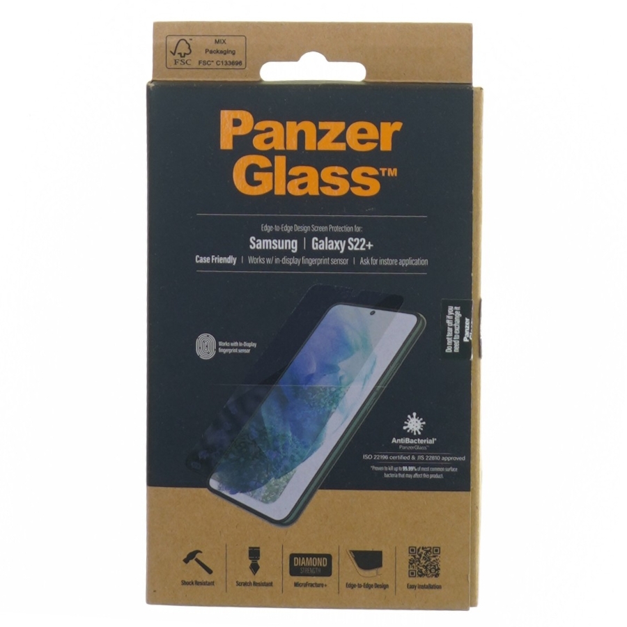 PanzerGlass skærmbeskyttelse til Samsung Galaxy s22+  (str. 20 x 11 cm)