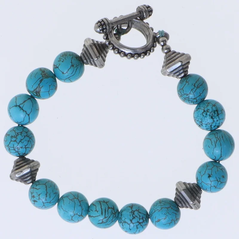 Turkis bead armbånd (str. 18 cm)