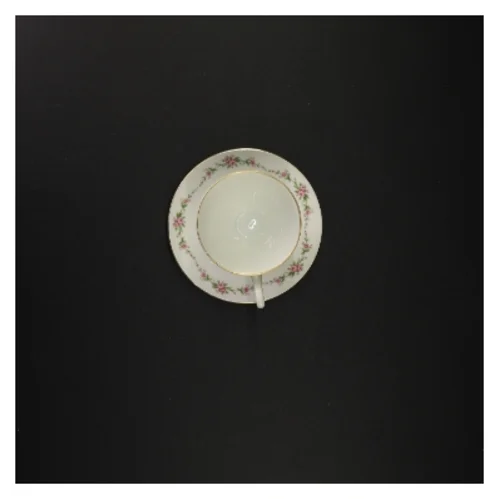 5 porcelænskopper og underkopper med blomstermotiv fra Benedikte (str. Diameter 13 cm kop 7 x 10 cm)