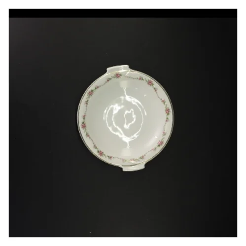 Hvidt porcelænsfad fra Benedikte (str. Diameter 19 cm)