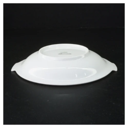 Hvidt porcelænsfad fra Benedikte (str. Diameter 19 cm)