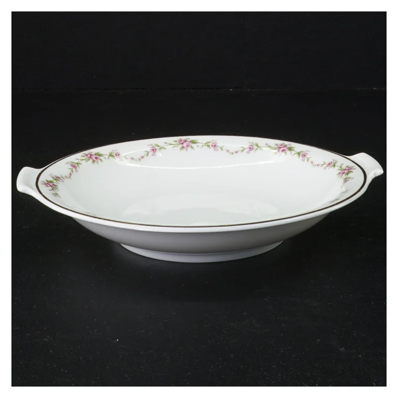 Hvidt porcelænsfad fra Benedikte (str. Diameter 19 cm)