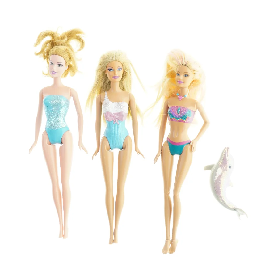 Dukker og havfruefigur fra Barbie (str. Standard dukkestørrelse)
