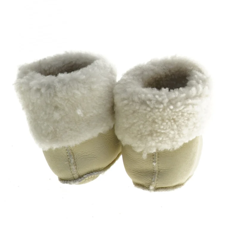 Helt nye babysko i skind med pels (str. længde, 11 cm)