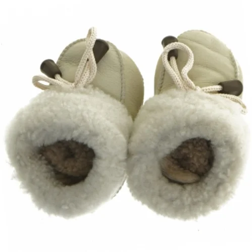 Helt nye babysko i skind med pels (str. længde, 11 cm)