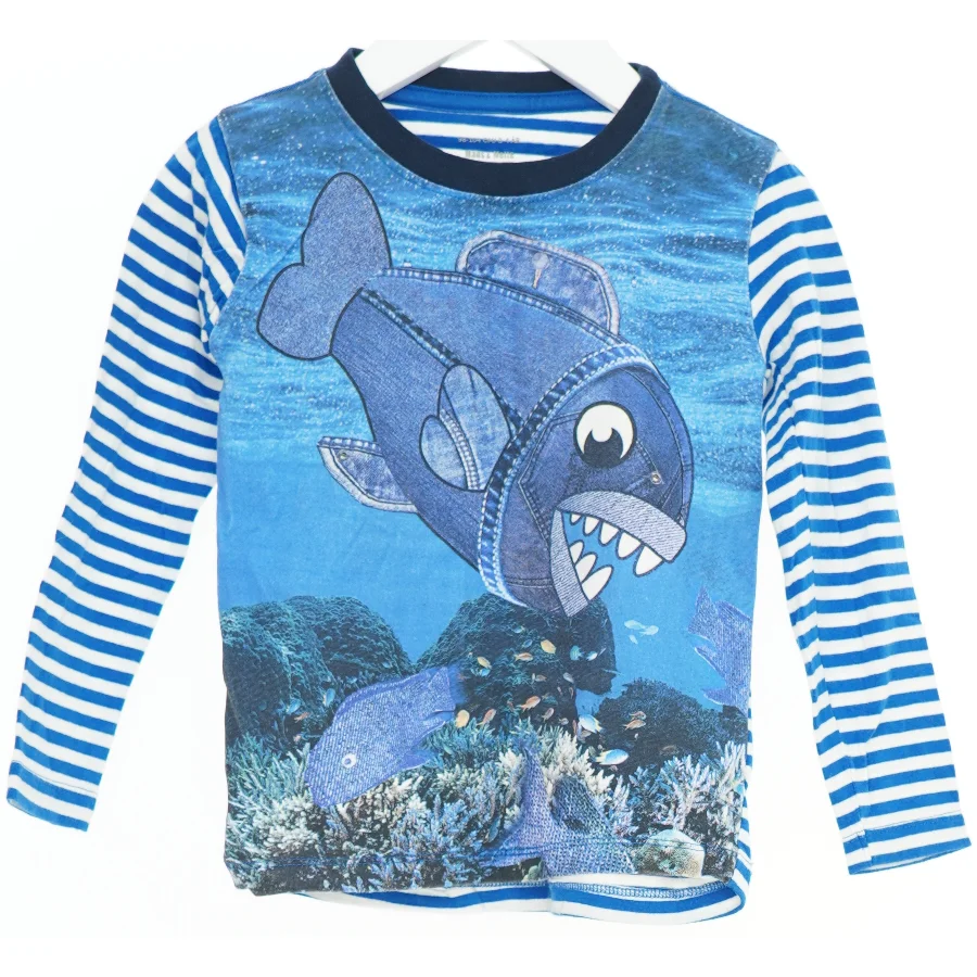 Langærmet t-shirt med fiskeprint fra VRS (str. 98)