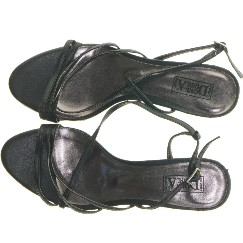 Sorte stiletsandaler fra Donna Girl (str. 39 )
