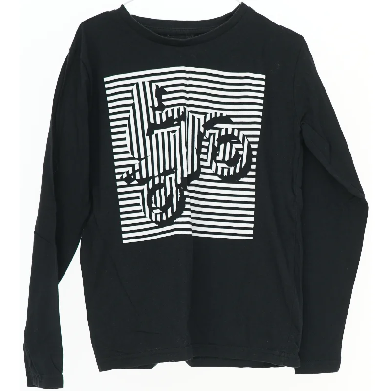  Sort langærmet t-shirt med motocross-motiv fra VRS (str. 140)