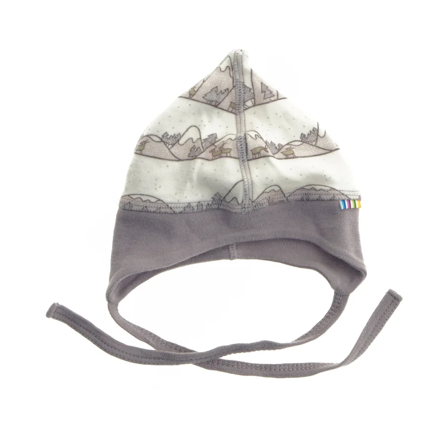 Babyhue med alpeprint fra Joha (str. 0-1 måned)