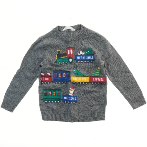 Grå trøje med julemotiv fra H&M (str. 104)