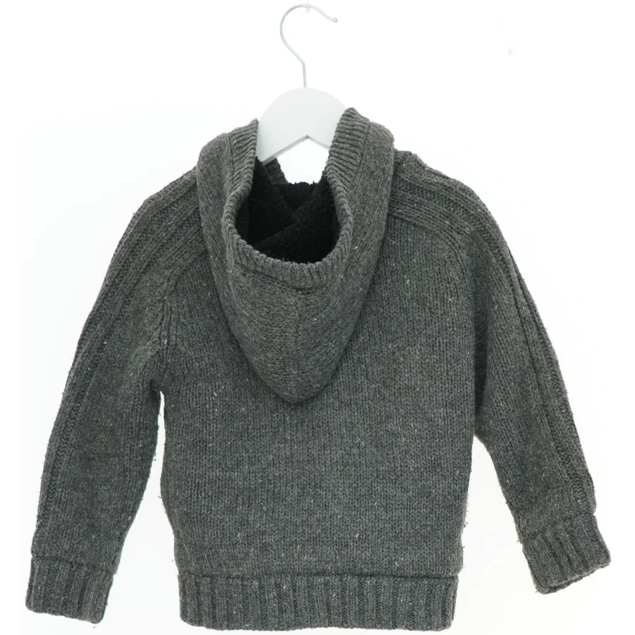 Strikket cardigan med hætte fra Junior Wear Corp (str. 104)