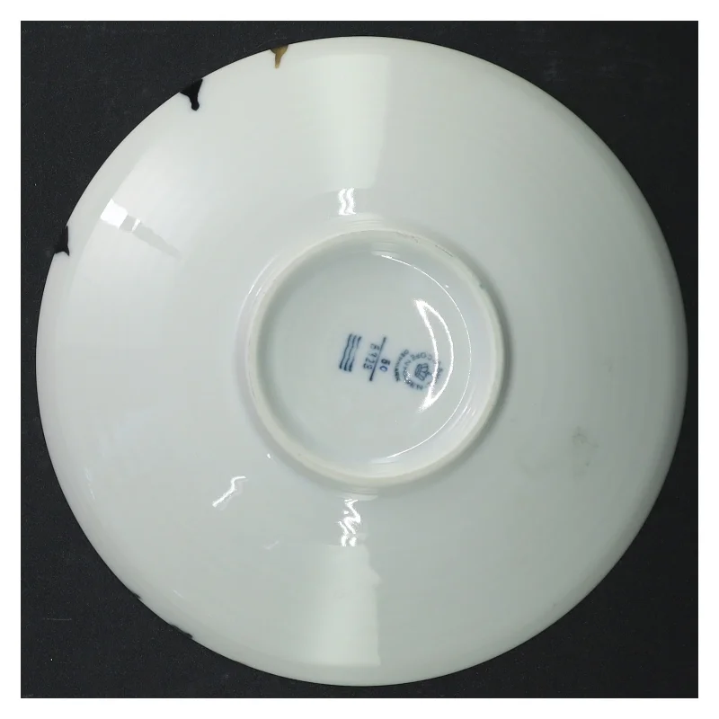 Porcelænstallerken med kantmønster fra Royal Copenhagen (str. 17,5 cm)