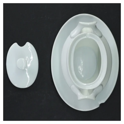 Porcelæn sovseskål (str. 14 x 10 cm)