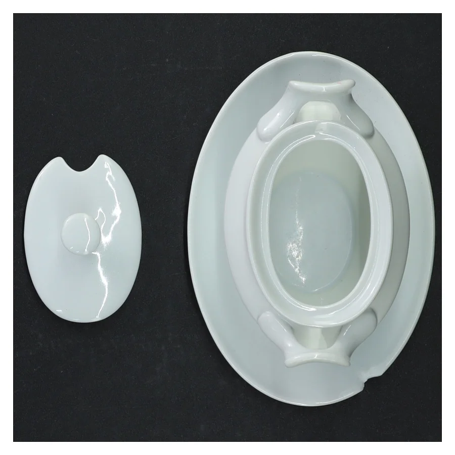 Porcelæn sovseskål (str. 14 x 10 cm)