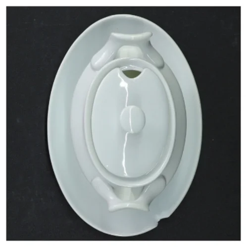 Porcelæn sovseskål (str. 14 x 10 cm)