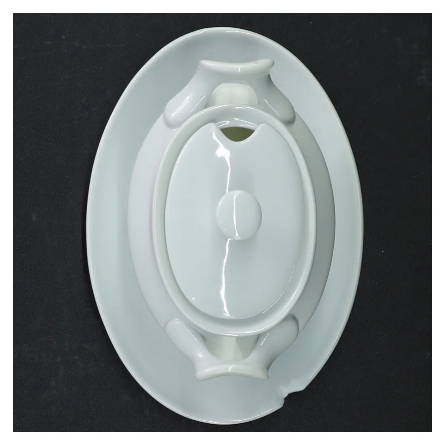 Porcelæn sovseskål (str. 14 x 10 cm)