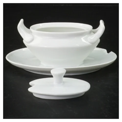 Porcelæn sovseskål (str. 14 x 10 cm)