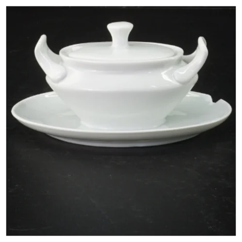 Porcelæn sovseskål (str. 14 x 10 cm)