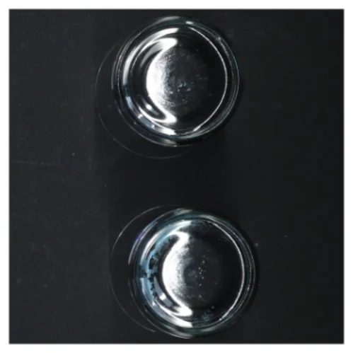 Graverede glaslysestager (str. H 8 cm)