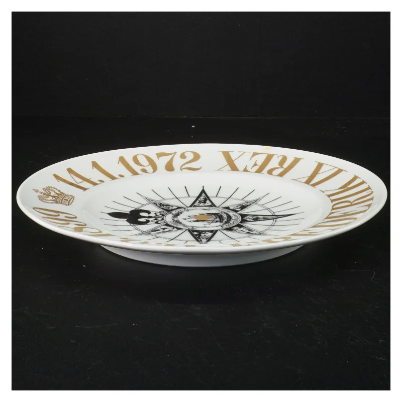 Mindetallerken for Frederik IX fra B&G (str. 25 cm)