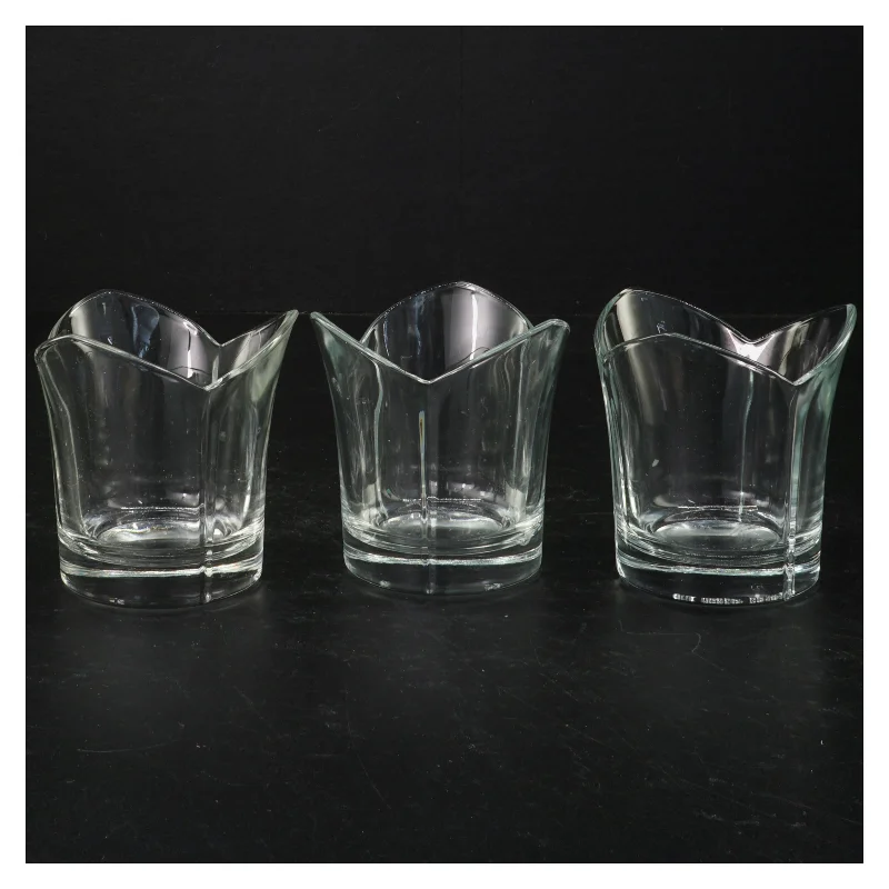 Gennemsigtige glasfade fra Erik Bagger (str. 9 cm)