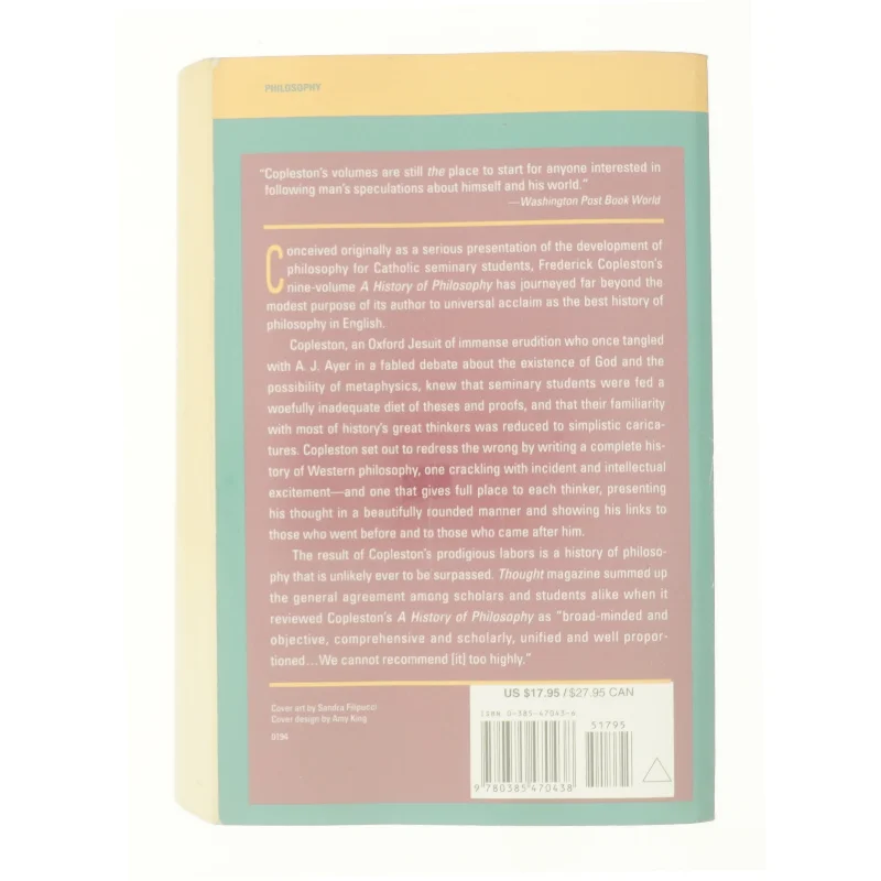 History of Philosophy af Copleston, Frederick C. (Bog)