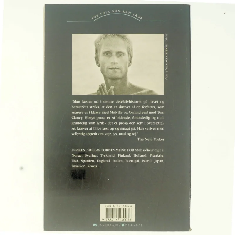 Frøken Smillas fornemmelse for sne af Peter Høeg (Bog)