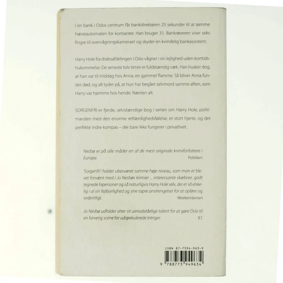 Sorgenfri af Jo Nesbø (Bog)