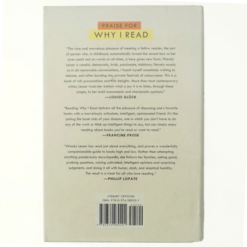 Why I Read : the serious pleasure of books (Bog)