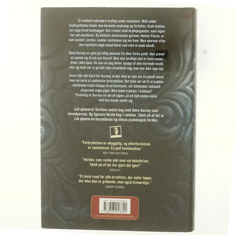 Luk øjnene af John Verdon (Bog)