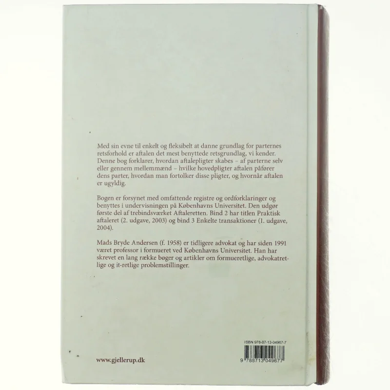 Grundlæggende aftaleret af Mads Bryde Andersen (Bog)