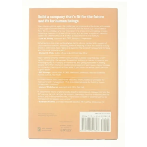 What matters now : how to win in a world of relentless change, ferocious competition, and unstoppable innovation (Bog)