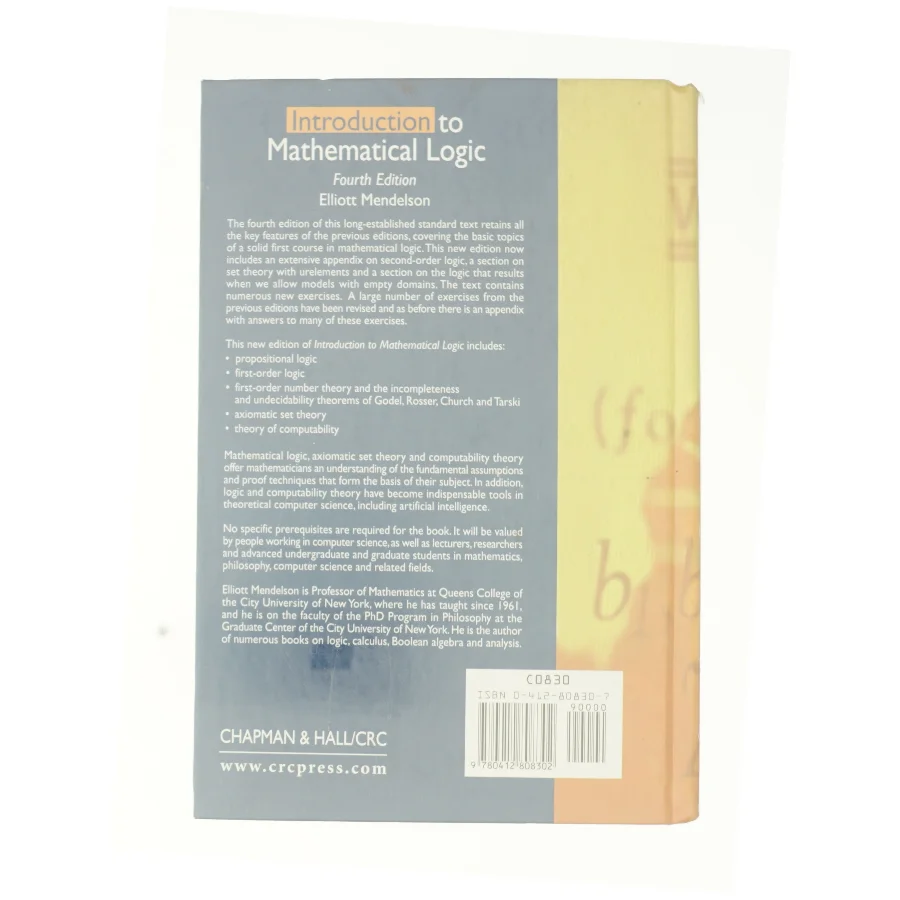 Introduction to Mathematical Logic af Elliott Mendelson (Bog)