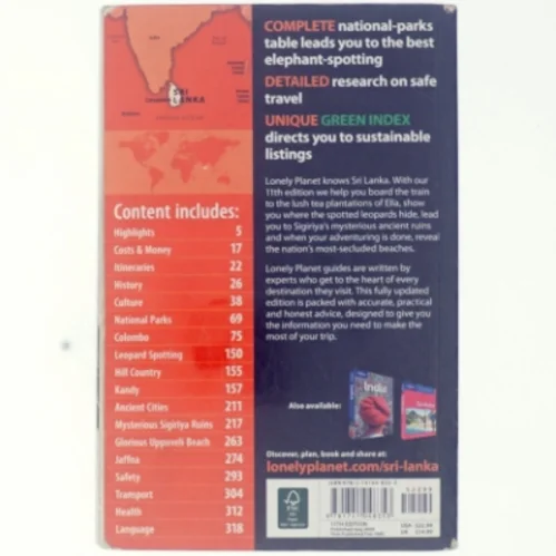 Sri Lanka by Ff, Atkinson, Brett Lonely Planet Publications Staff af Atkinson, Brett / Butler, Stuart / Gelber, Ethan (Bog)