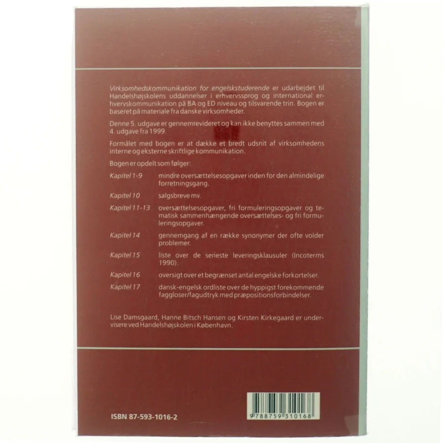 Virksomhedskommunikation for engelskstuderende (Bog)