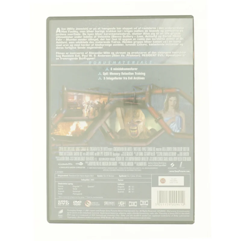 - Resident Evil: Apocalypse D.e fra DVD
