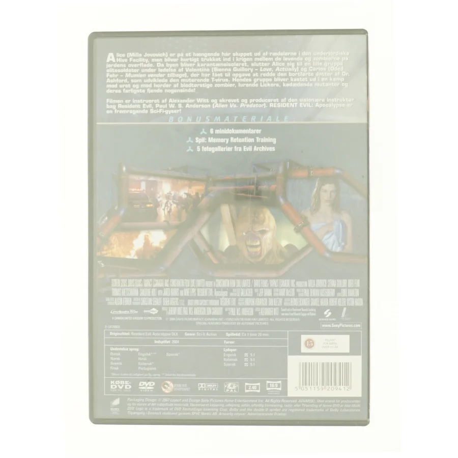 - Resident Evil: Apocalypse D.e fra DVD