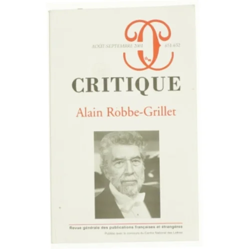Critique  Numéro 651-652 : Alain Robbe-Grillet af Collectif (Bog)