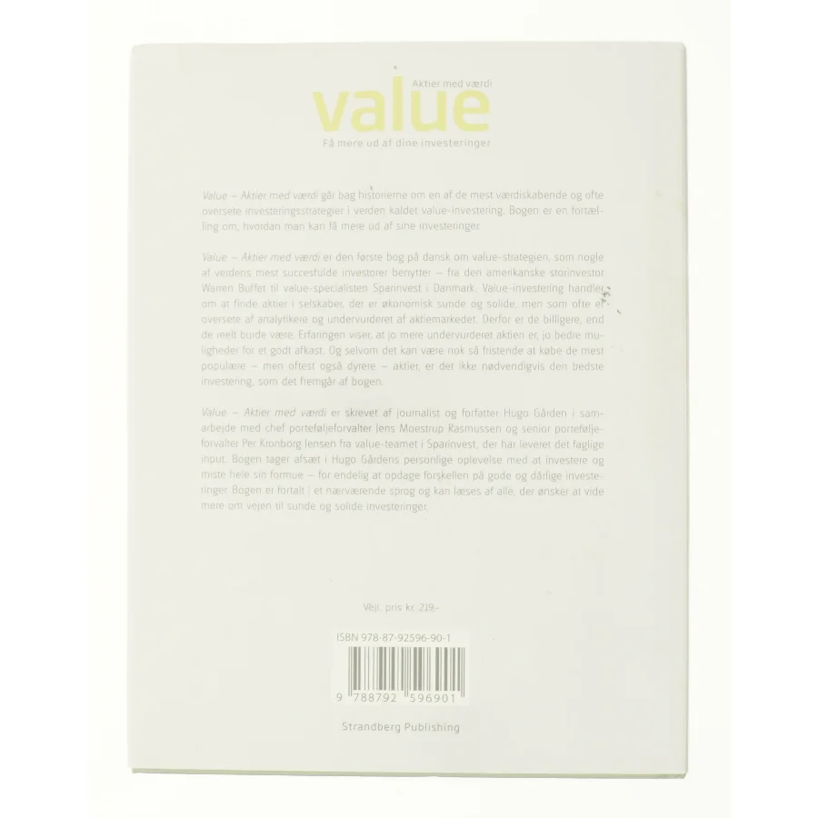 Aktier med værdi - Value (Bog)