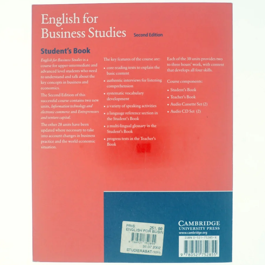 English for Business Studies Student's Book af Ian MacKenzie (Bog)