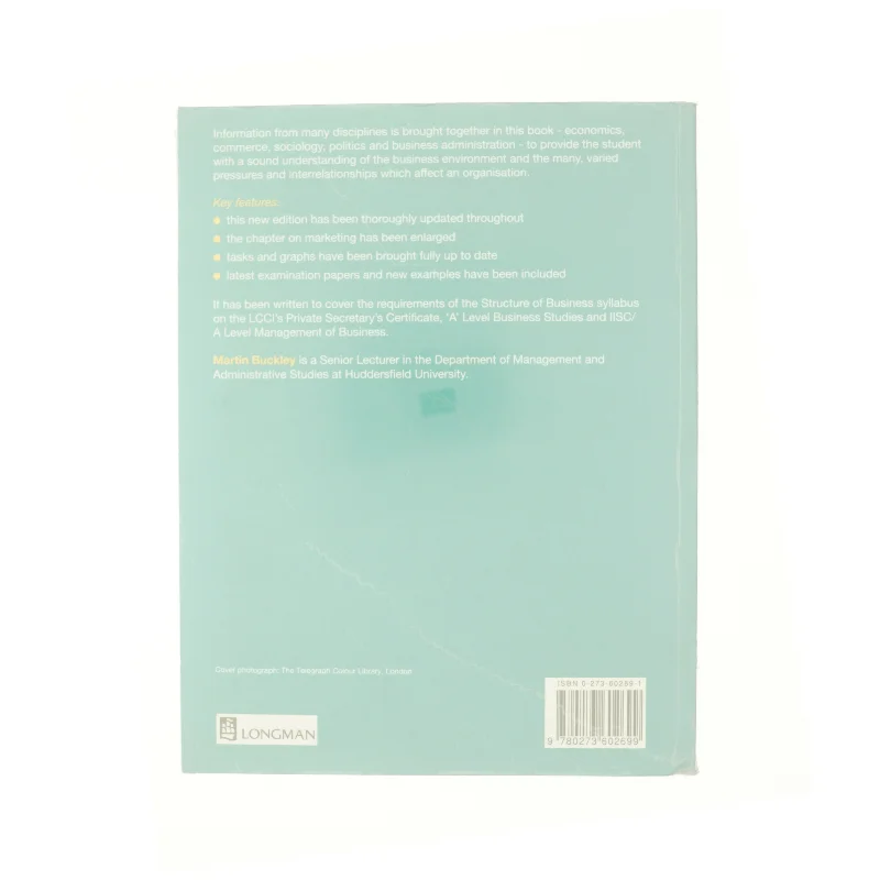 The structure of business af Martin W. Buckley (Bog)