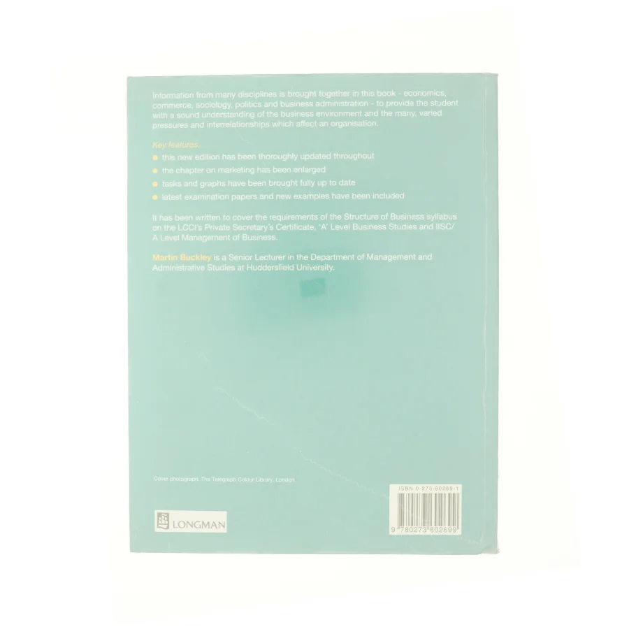 The structure of business af Martin W. Buckley (Bog)